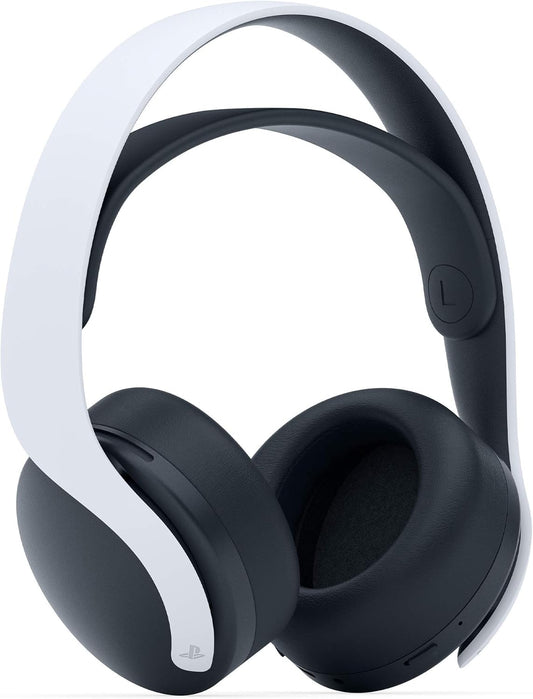 White over-ear wireless gaming headset for PlayStation 5 Pulse 3D from Sony, white and black