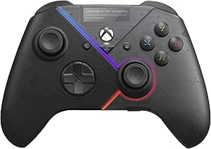 Asus ROG Raikiri Officially Licensed Xbox Controller, remappable Buttons & triggers, 2 Rear Buttons, Step & Linear triggers, Adjustable Joystick Sensitivity, 3.5mm Jack with ESS DAC, for PC and Xbox