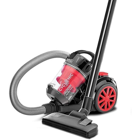 Black & Decker 1600W Bagless Cyclonic Canister Vacuum Cleaner, Multi Color - Vm1680-B5