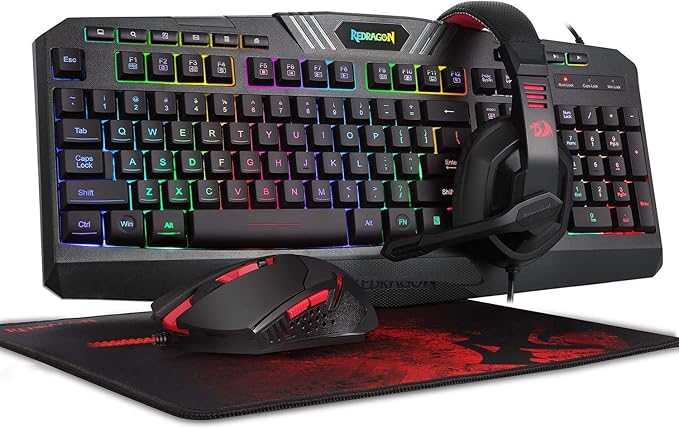 Redragon S101 Wired Rgb Backlit Gaming 4 In 1 Combo