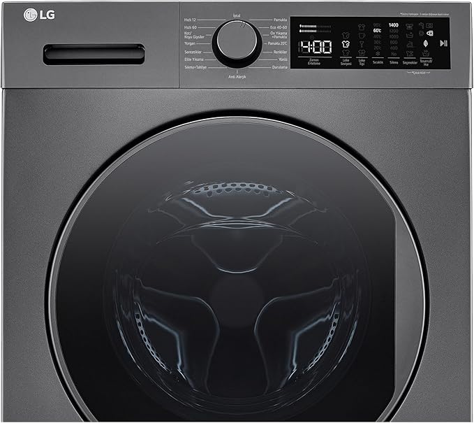 LG Washing Machine 9kg F4T2VYM1S.ADSPEEC, Black