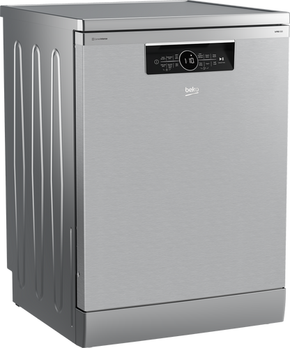 Beko Dishwasher 15 person 6 program, 60 * 60 cm, (CornerIntense)-SteamGloss, Half load - BDFN36531XC