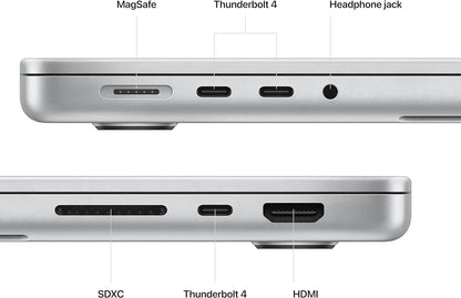 Apple 2023 MacBook Pro laptop with Apple M2 Max chip with 12?core CPU and 30?core GPU: 14.2-inch Liquid Retina XDR display, 32GB, 1TB SSD storage. Works with iPhone/iPad; Silver; English