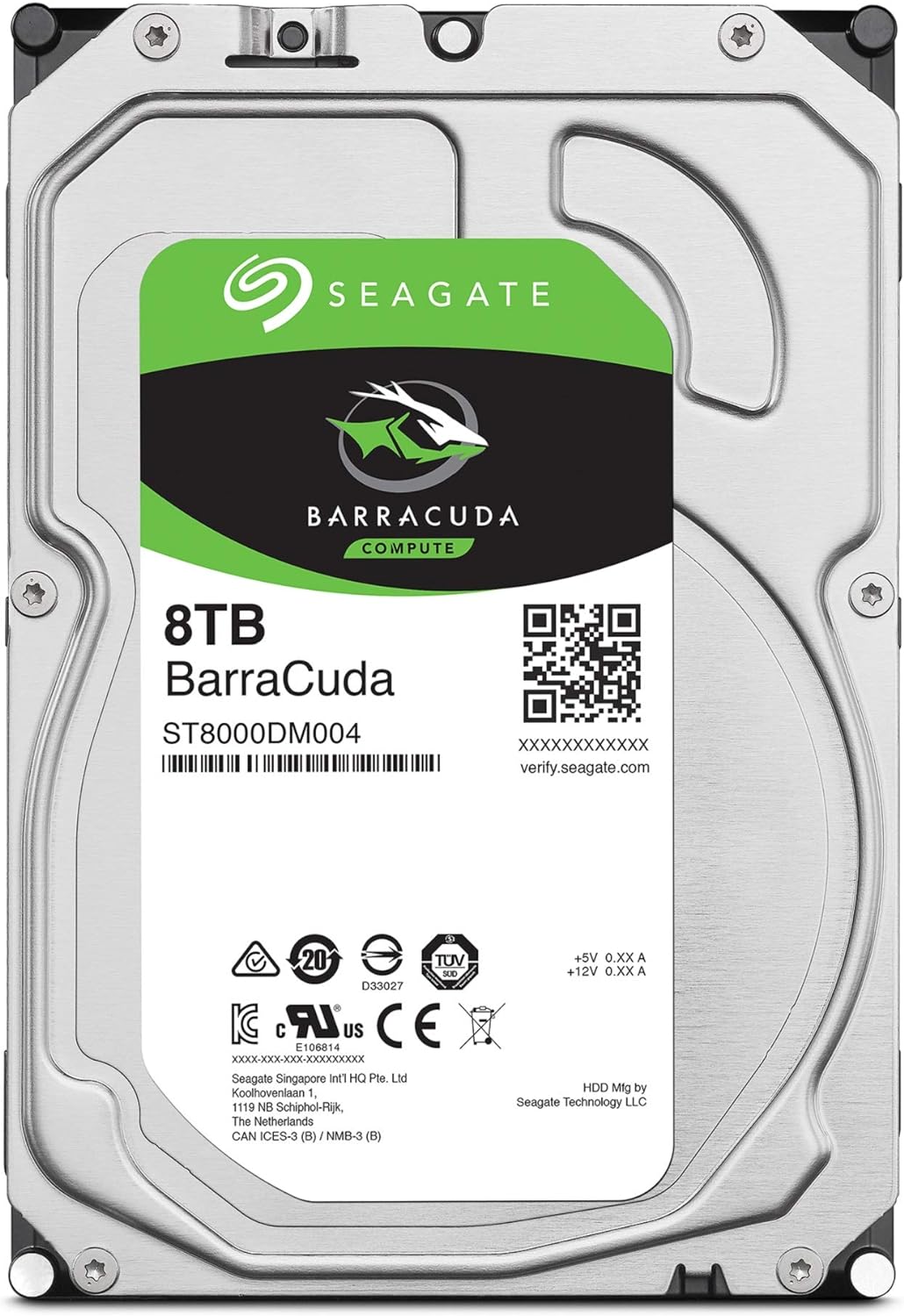 Seagate BarraCuda 8TB Internal Hard Drive HDD – 3.5 Inch SATA 6 Gb/s 5400 RPM 256MB Cache for Computer Desktop PC – Amazon Exclusive - Frustration Free Packaging (ST8000DM004)