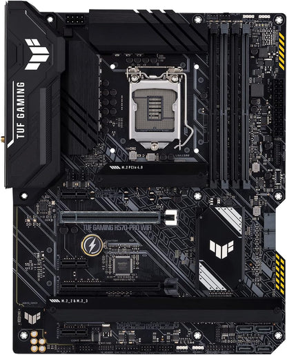 ASUS TUF GAMING H570-PRO WIFI (INTEL H570) LGA 1200 ATX gaming motherboard with PCIe 4.0, three M.2 slots, 8+1 DrMOS