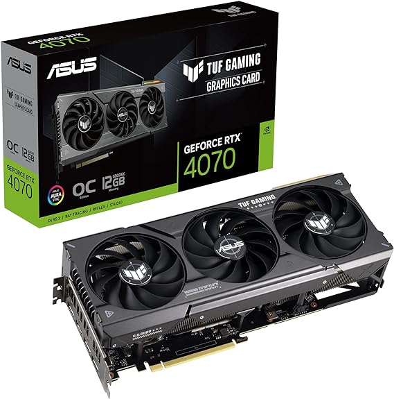 ASUS TUF Gaming GeForce RTX™ 4070 OC Edition Gaming Graphics Card (PCIe 4.0, 12GB GDDR6X, DLSS 3, HDMI 2.1a, DisplayPort 1.4a)