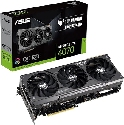 ASUS TUF Gaming GeForce RTX™ 4070 OC Edition Gaming Graphics Card (PCIe 4.0, 12GB GDDR6X, DLSS 3, HDMI 2.1a, DisplayPort 1.4a)