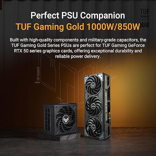 ASUS TUF Gaming GeForce RTX ™ 5070 12GB GDDR7 OC Edition Gaming Graphics Card (PCIe® 5.0, HDMI®/DP 2.1, 3.125-slot, Military-Grade Components, Protective PCB Coating, axial-tech Fans) - T