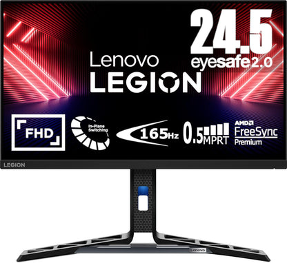 Lenovo Gaming monitor R25i-30 Size 24.5" Resolution, 1920x1080 Refresh Rate, 165Hz Response Time 0.5ms (MPRT), MD FreeSync Premium, 1 x DP cable, 1 x Power cable, WLED