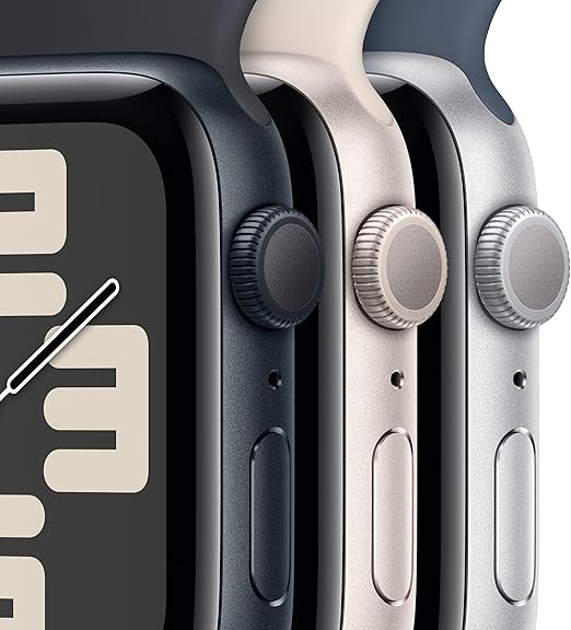 New Apple Watch SE (2nd Gen, 2023) [GPS 40mm] Smartwatch with Starlight Aluminum Case with Starlight Sport Band S/M. Fitness & Sleep Tracker, Crash Detection, Heart Rate Monitor, Water Resistant - T