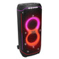 JBL Partybox Ultimate Massive party speaker with powerful sound, multi-dimensional lightshow, and splashproof design.