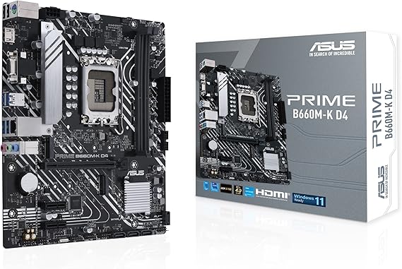 ASUS PRIME B660M-K DDR4 LGA 1700 Micro ATX Motherboard