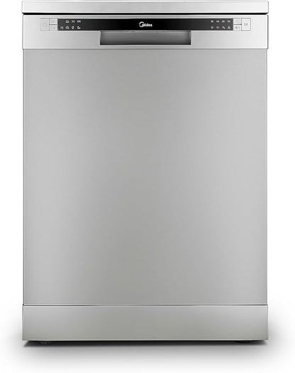 Midea Dishwasher - WQP13-5201C-S - 6 programs - Free standing - 13 Place set - Silver