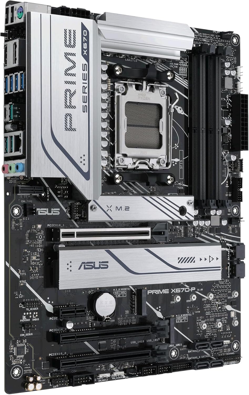 ASUS Prime X670-P WiFi Socket AM5 (LGA 1718) Ryzen 7000 ATX motherboard(DDR5,three M.2 slots, USB 3.2 Gen 2x2 Type-C®, USB4® support, WiFi 6 and 2.5Gb Ethernet)