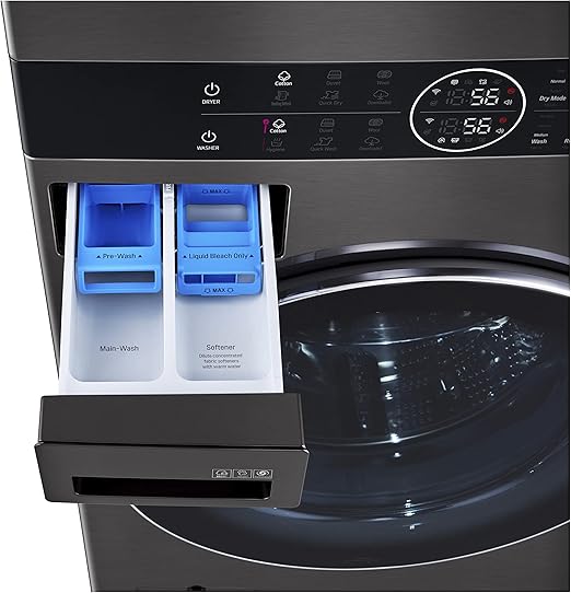 LG WashTower™ With Center Control, 21 /16KG Dryer TurboWash360™,Ready to Dry, Inverter Heat Pump Dryer-FWT2116BS