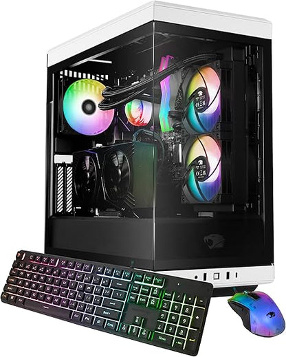 iBUYPOWER Y40 White Gaming PC Computer Desktop Y40WI7N46T02 (Intel Core i7 14700KF, RTX 4060Ti 8GB, 32GB DDR5 5600 RGB (16x2), 2TB NVMe, WiFi Ready, Windows 11 Home), White