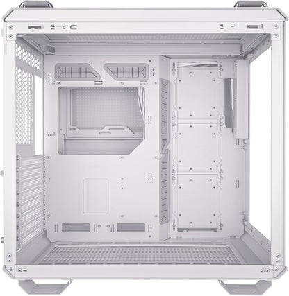 ASUS TUF Gaming GT502 White ATX Mid-Tower Computer Case,Front Panel RGB Button,USB 3.2 Type-C,2x USB 3.0 Ports,Tool-free Side Panel,ARGB Hub, 360mm and 280mm Radiator compatible, Fabric Handle on top. - T