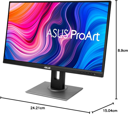 ASUS ProArt Display PA278QV 27” WQHD (2560 x 1440) Monitor, 100% sRGB/Rec. 709 ?E < 2, IPS, DisplayPort HDMI DVI-D Mini DP, Calman Verified, Eye Care, Anti-glare, Tilt Pivot Swivel Height Adjustable