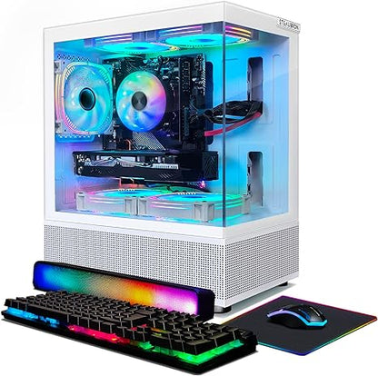 STGAubron Gaming Desktop PC,Radeon RX 580 16G GDDR5,Intel Core i7-6700 up to 4.0G,32G DDR4,2T SSD,600M WiFi,BT 5.0,RGB Fan x 3,RGB Keyboard&Mouse,RGB Mouse Pad,RGB BT Sound Bar,W10H64