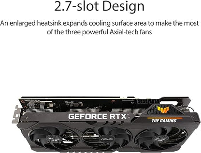 ASUS TUF Gaming NVIDIA GeForce RTX 3070 V2 OC Edition Graphics Card (PCIe 4.0, 8GB GDDR6, LHR, HDMI 2.1, DisplayPort 1.4a, Dual Ball Fan Bearings, Military-Grade Certification, GPU Tweak II)