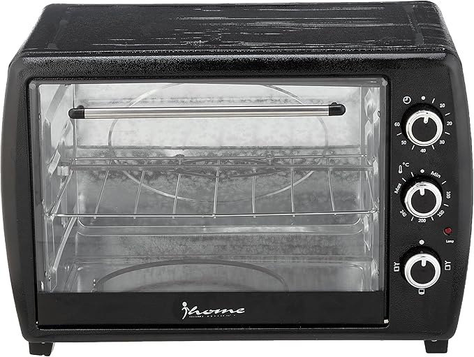 iHome Electric Oven KI-7100 45 Liter 1200W,Grill,Timer 90m,Thermostat,Black (International Warranty)