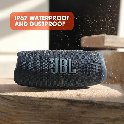 JBL Charge 5 Portable Speaker, Built-In Powerbank, Powerful Pro Sound, Dual Bass Radiators, 20H of Battery, IP67 Waterproof And Dustproof, Wireless Streaming, Connect - Blue, JBLCHARGE5BLU, Bluetooth