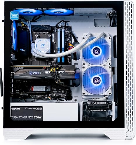 Thermaltake Glacier 360 Liquid-Cooled PC (AMD Ryzen 5 5600X, RTX 3060, 16GB 3600Mhz DDR4 ToughRAM RGB Memory, 1TB NVMe M.2, WiFi, Win 10 Home) Gaming Desktop Computer S3WT-B550-G36-LCS,White