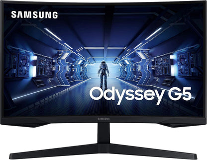 SAMSUNG 32 Inch Odyssey G5 Gaming Monitor with 1000R Curved Screen, 144Hz, 1ms, FreeSync Premium, QHD (LC32G55TQWMXZN), Black