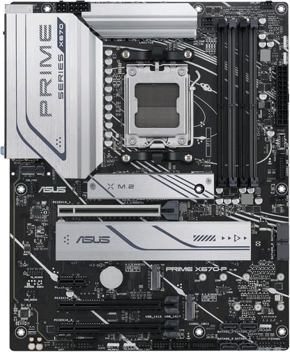 ASUS Prime X670-P WiFi Socket AM5 (LGA 1718) Ryzen 7000 ATX motherboard(DDR5,three M.2 slots, USB 3.2 Gen 2x2 Type-C®, USB4® support, WiFi 6 and 2.5Gb Ethernet)