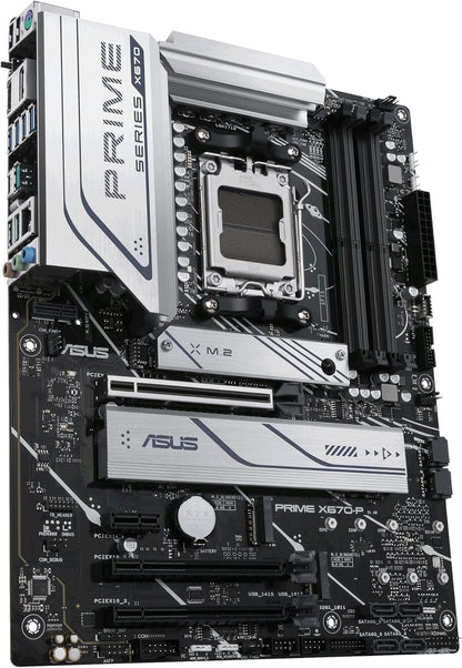 ASUS Prime X670-P WiFi Socket AM5 (LGA 1718) Ryzen 7000 ATX motherboard(DDR5,three M.2 slots, USB 3.2 Gen 2x2 Type-C®, USB4® support, WiFi 6 and 2.5Gb Ethernet)