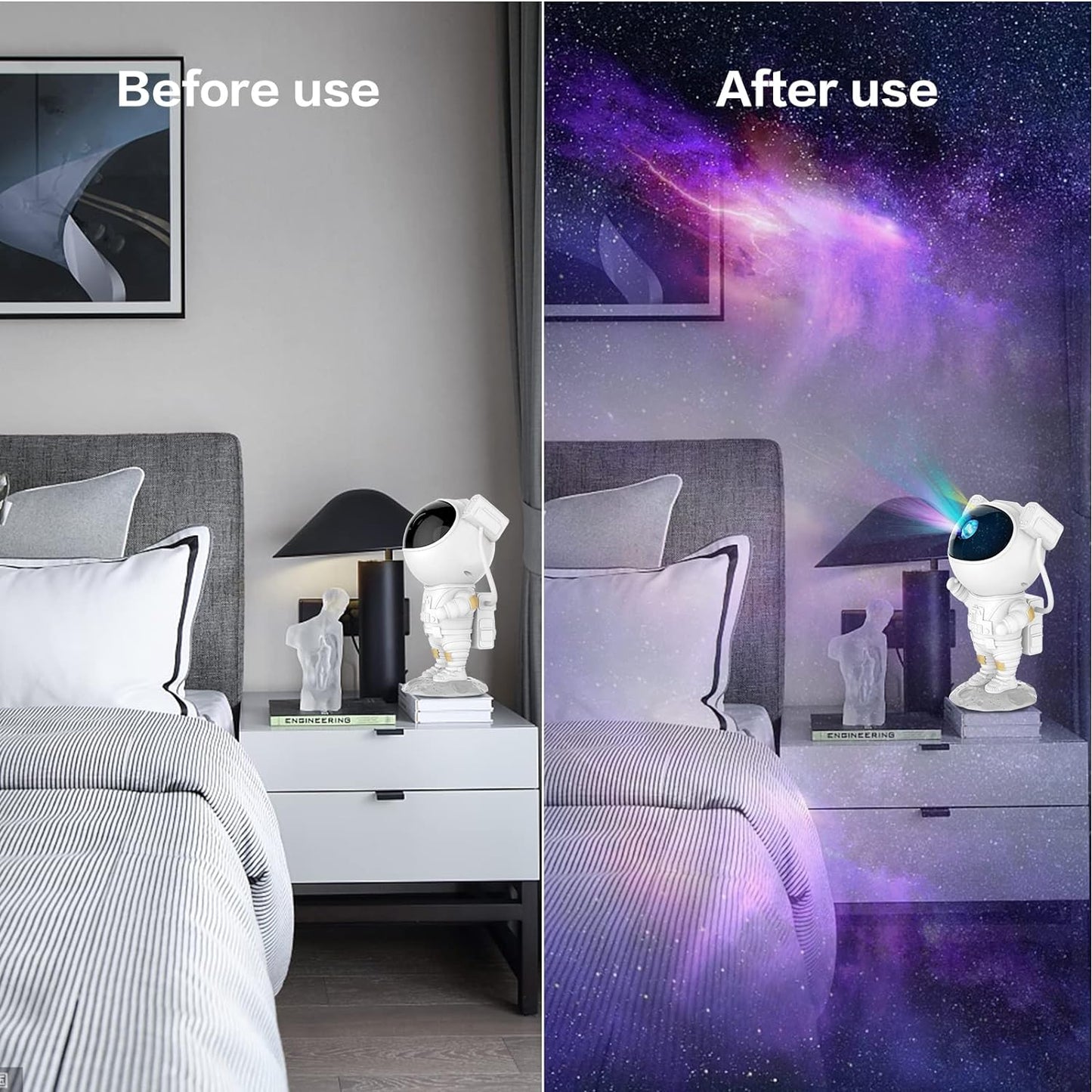 MOLEKSDAL Astronaut Galaxy Star Projector, Astronaut Light Projector, Starry