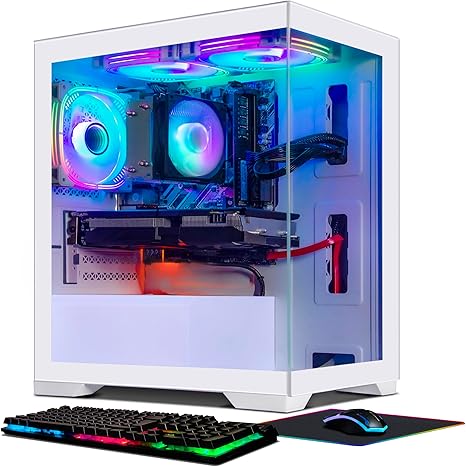 STGAubron Gaming Desktop PC, Radeon RX 470 8G, Intel Quad-Core i7 up to 3.9G, 16G RAM, 512G SSD, 600M WiFi, BT 5.0, W10H64, RGB Fan x 3, RGB Keyboard&Mouse&Mouse Pad - for Gamer,Streaming