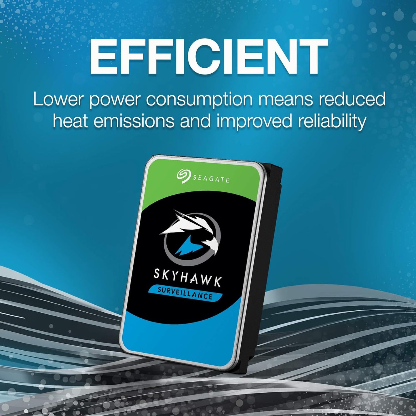 Seagate Skyhawk 4TB Video Internal Hard Drive HDD – 3.5 Inch SATA 6Gb/s 64MB Cache for DVR NVR Security Camera System with Drive Health Management and in-House Rescue Services – FFP(ST4000VXZ16) - T