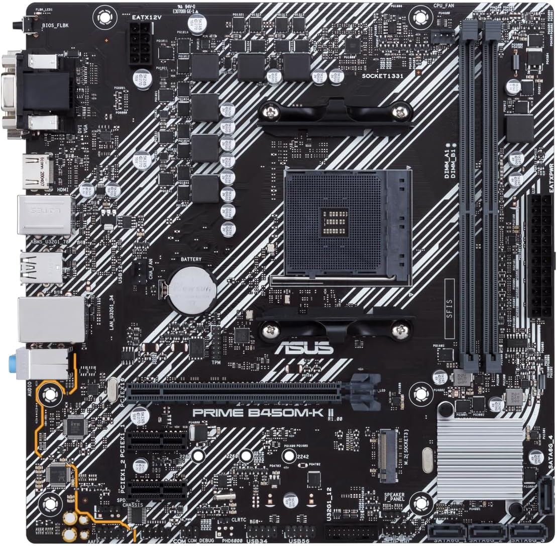 ASUS PRIME B450M-K II (Socket AM4/B450/DDR4/S-ATA 600/Micro ATX)