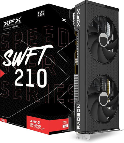 XFX SPEEDSTER SWFT 210 RADEON RX 7600 CORE Gaming Graphics Card with 8GB GDDR6 HDMI 3xDP AMD RDNA 3