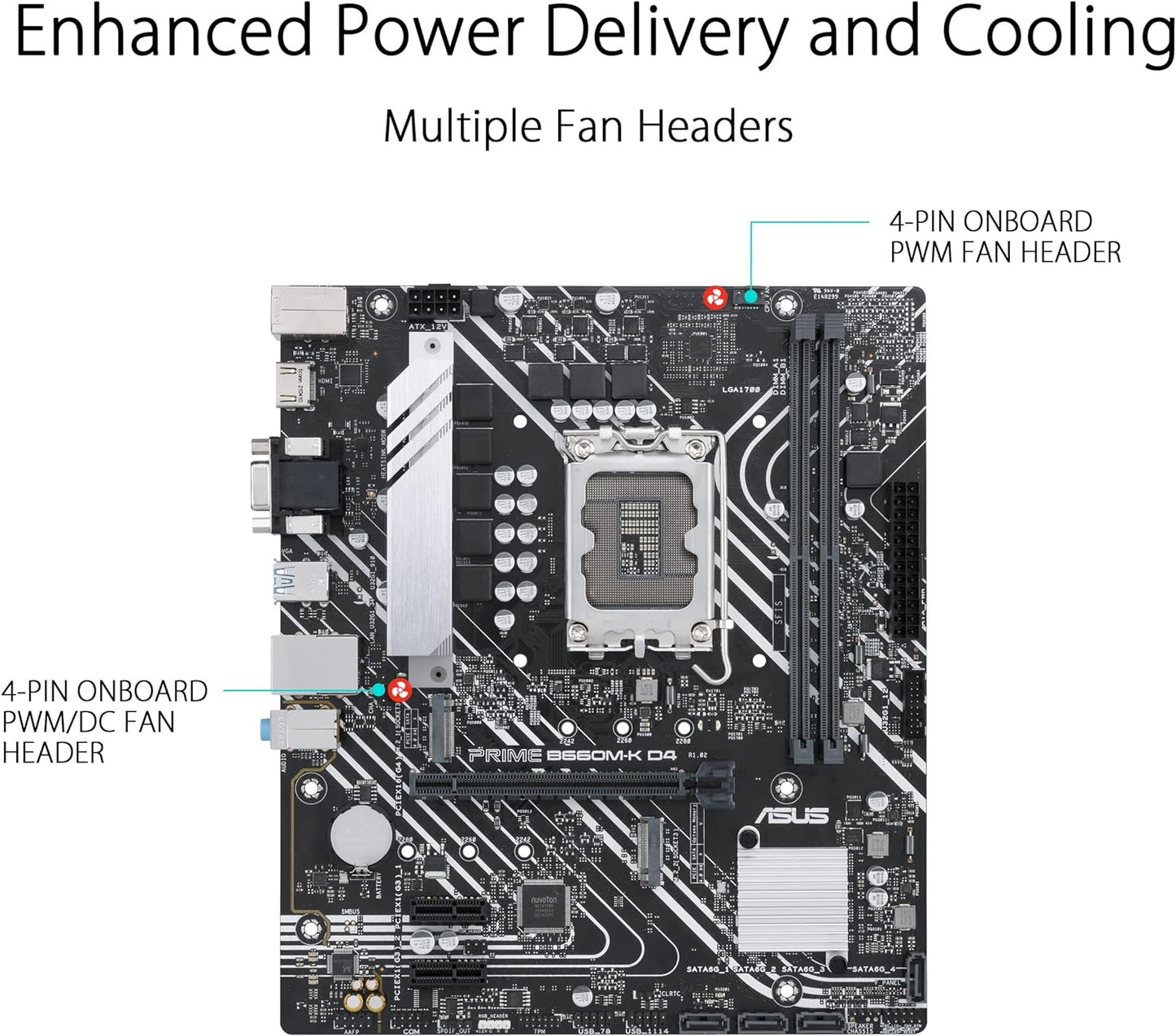 ASUS PRIME B660M-K DDR4 LGA 1700 Micro ATX Motherboard