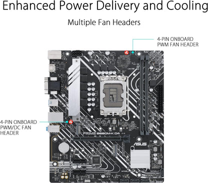 ASUS PRIME B660M-K DDR4 LGA 1700 Micro ATX Motherboard