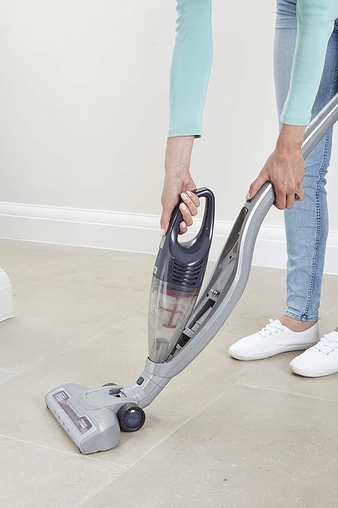 Black+Decker 18V 2-in-1 Cordless Stick Vacuum Cleaner, Grey - SVB520JW-B5, 2 Years Warranty