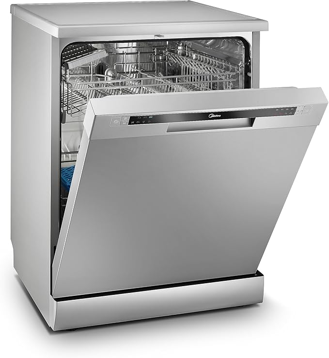 Midea Dishwasher - WQP13-5201C-S - 6 programs - Free standing - 13 Place set - Silver