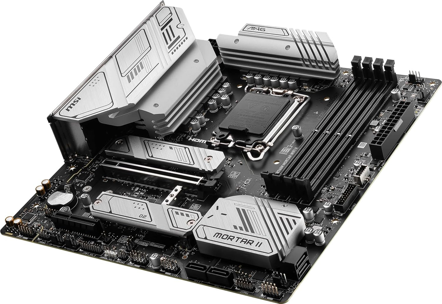 MSI MAG B760M Mortar WiFi II Gaming Motherboard (Supports 12th/13th/14th Gen Intel Processors, LGA 1700, DDR5, PCIe 5.0, M.2, 2.5Gbps LAN, USB 3.2 Gen2, Wi-Fi 6E, mATX) - T