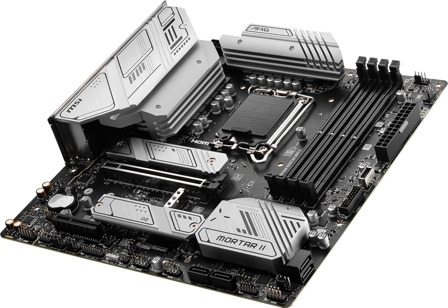 MSI MAG B760M Mortar WiFi II Gaming Motherboard (Supports 12th/13th/14th Gen Intel Processors, LGA 1700, DDR5, PCIe 5.0, M.2, 2.5Gbps LAN, USB 3.2 Gen2, Wi-Fi 6E, mATX) - T