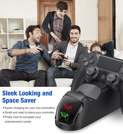 PS4 Controller Charger Dock Station, PS4 Controller Charger Station for Playstation 4 Controller, PS4 Remote Charging Station with Fast-Charging Port, Replacement for Playstation 4 Controller Charger