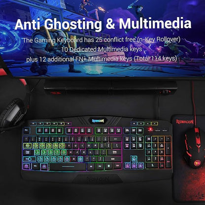 Redragon S101 Wired Rgb Backlit Gaming 4 In 1 Combo