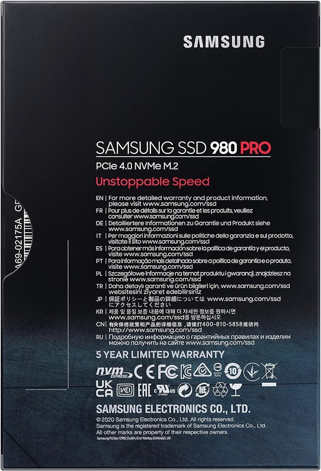 Samsung 980 PRO 500 GB PCIe 4.0 M.2