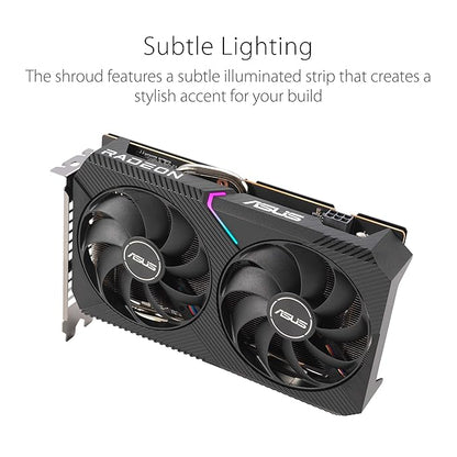 ASUS RX 6500 XT OC 4GB GDDR6 Dual Radeon — with two powerful Axial-tech fans and a 2-slot design for broad compatibility