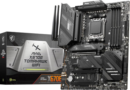 MSI MAG X670E TOMAHAWK WIFI Motherboard, ATX - Supports AMD Ryzen 7000 Series Processors, AM5-80A SPS VRM, DDR5 Memory Boost 6600+MHz/OC, PCIe 5.0 x16, M.2 Gen5, Wi-Fi 6E