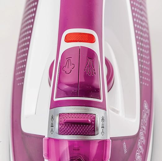 Black+Decker 2400W Steam Iron with Auto Shutoff and Ceramic Soleplate, Magenta - X2450-B5, 2 Years Warranty