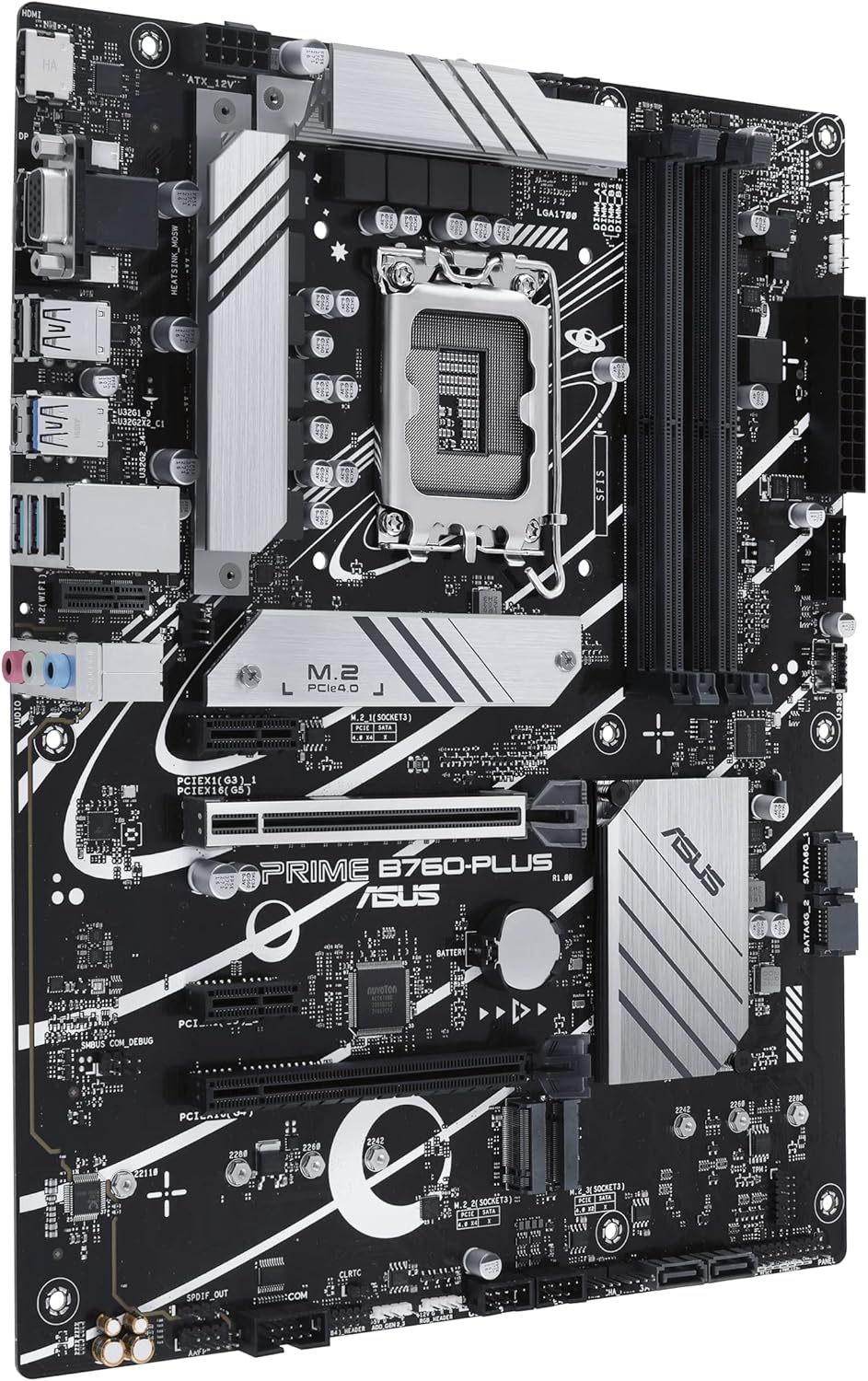 ASUS Prime B760-PLUS Intel B760(13th and 12th Gen) LGA1700 ATX motherboard PCIe 5.0,DDR5,3X PCIe 4.0 M.2 slots,2.5Gb LAN, DP,HDMI,USB 3.2 Gen 2x2 Type-C,front USB 3.2 Gen 1 Type-C,Thunderbolt (USB4)