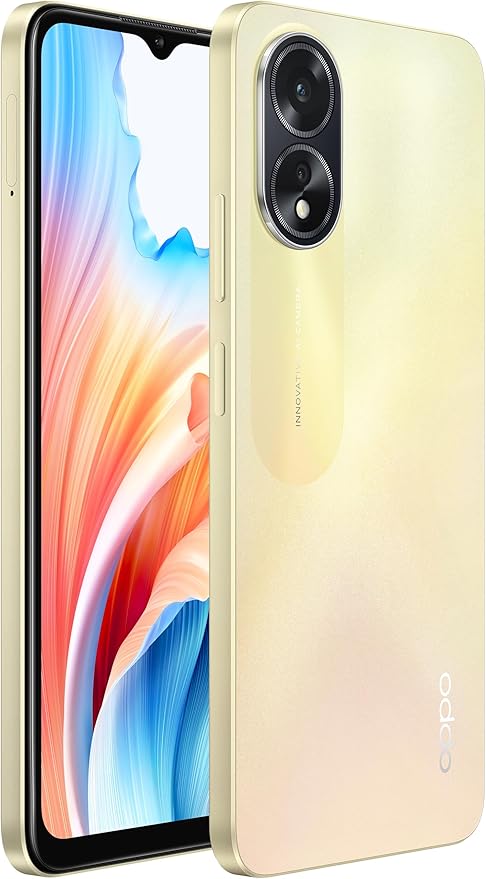 Oppo A38 Android Smartphone, Dual SIM Mobile Phone, 6GB RAM, 128GB Storage, Glowing Gold (UAE Version)