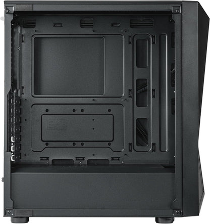 Cooler Master CMP 520 PC Case - Mid-Tower ATX Chassis with Mesh Geode Front Intake, 3 x 120mm ARGB Fans, Tempered Glass Side Panel, Versatile Cooling & Component Support, Breathable PSU Shroud